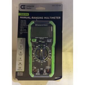 Commercial Electric True RMS Manual-Ranging Digital Multimeter 600-Volt